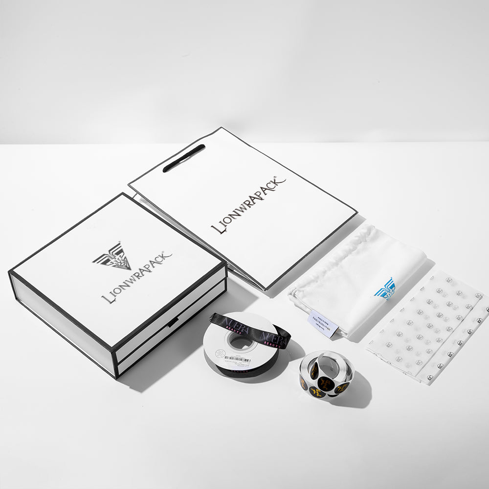 Custom Logo White Color Packaging Cardboard Folding Boxes Set