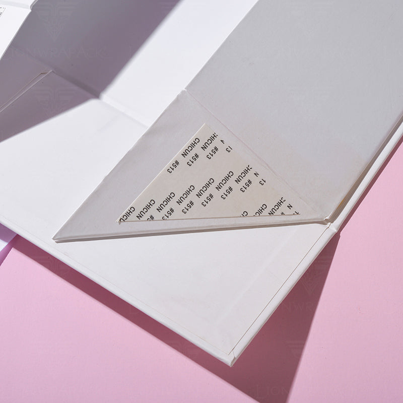 Custom White Gift Box with Satin Ribbon Closure