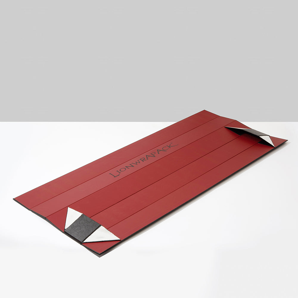 Red paperboard folding carton gift box sample