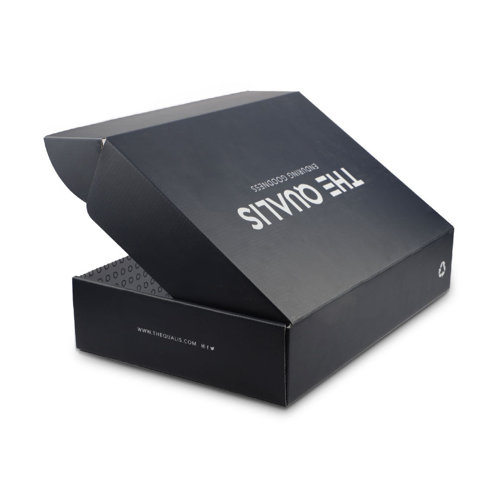 Custom Black Patterned Mailer Box