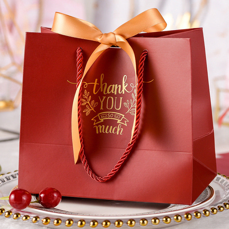 Lionwrapack Shopping Green Paper Gift Bags With Ribbon Handles