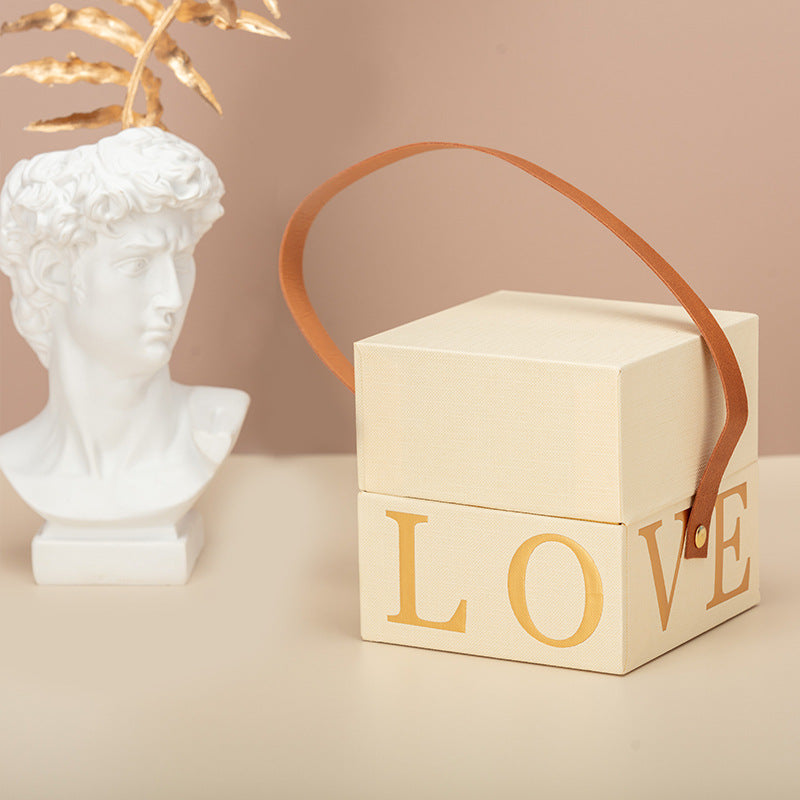 Custom Blue Lid-and-Base Gift Box