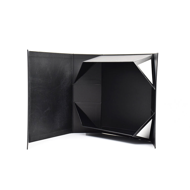 Black Magnetic Folding Gift Box - Custom Luxury Paper Packaging