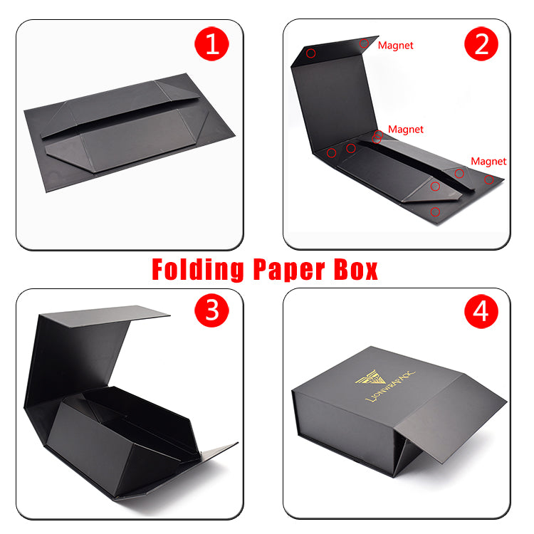 Custom Black Collapsible Gift Box