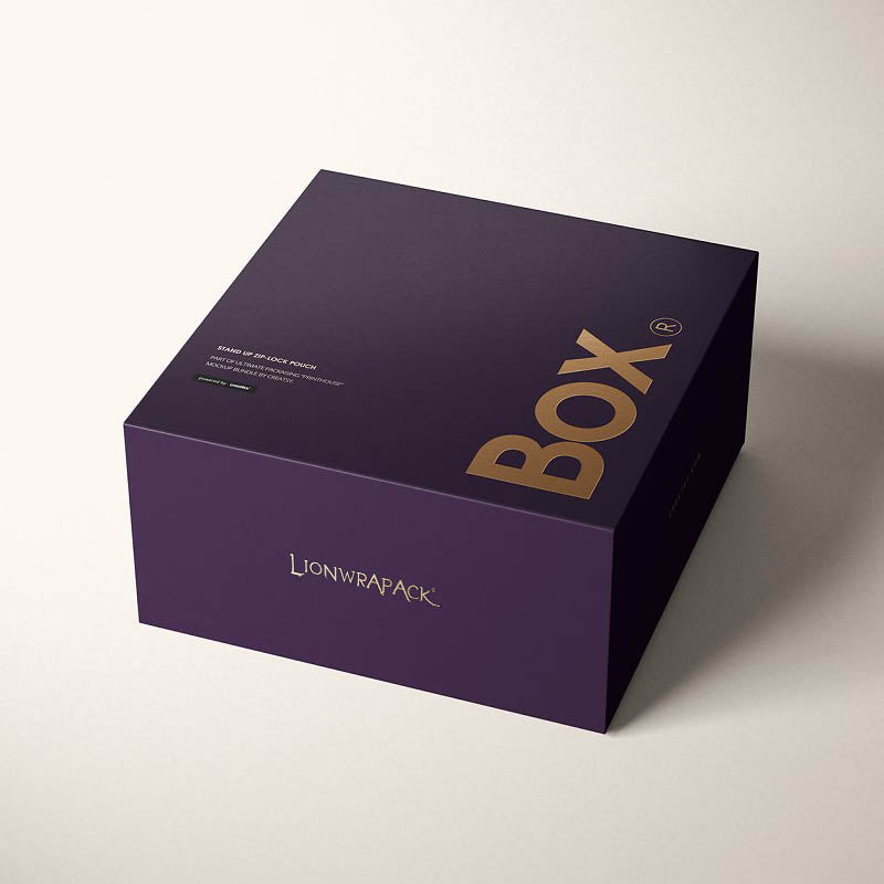 Custom Purple Foldable Magnetic Gift Box