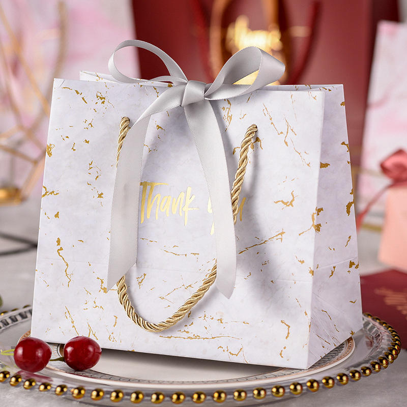 Lionwrapack Shopping Green Paper Gift Bags With Ribbon Handles
