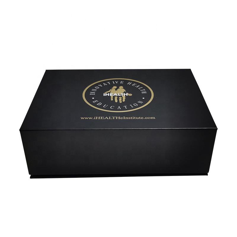 Custom Black Foldable Magnetic Gift Box – Style 003