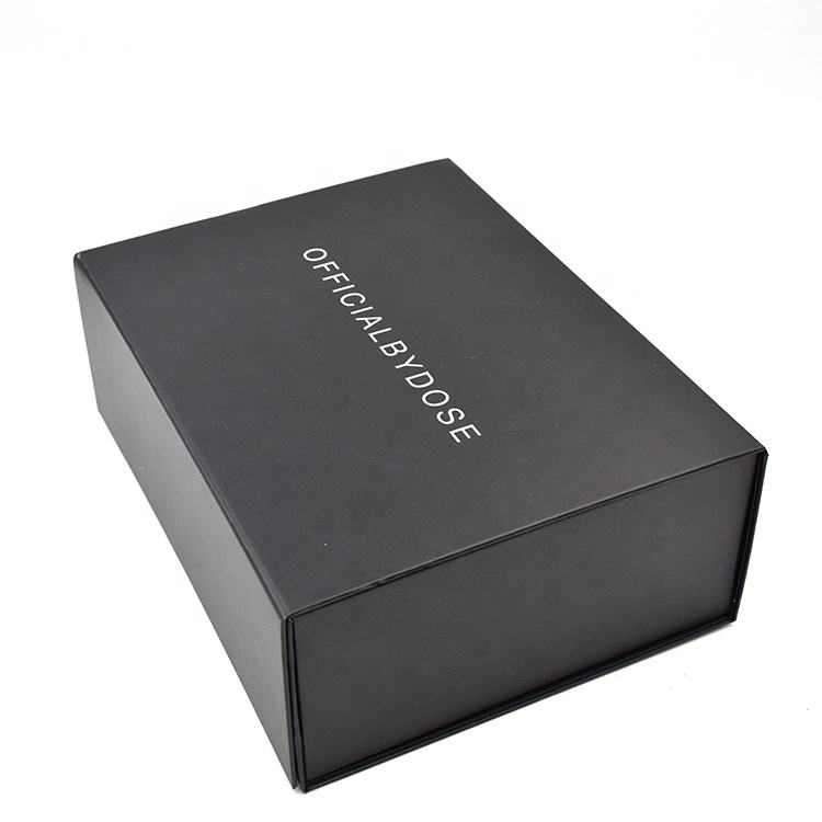 Black Magnetic Folding Gift Box - Custom Luxury Paper Packaging