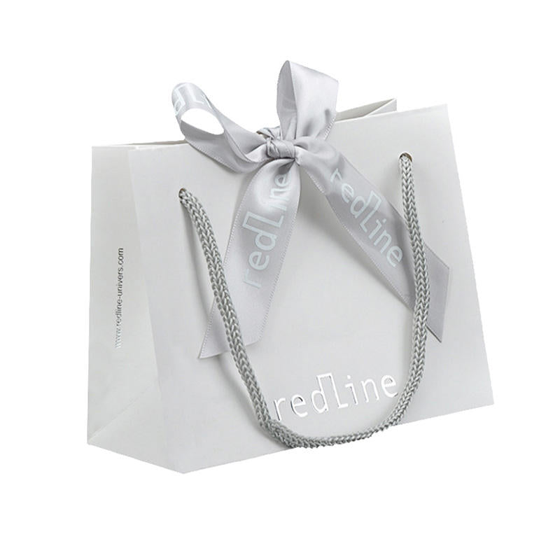 Custom Black Paper Shopping Bag with Rope Handles