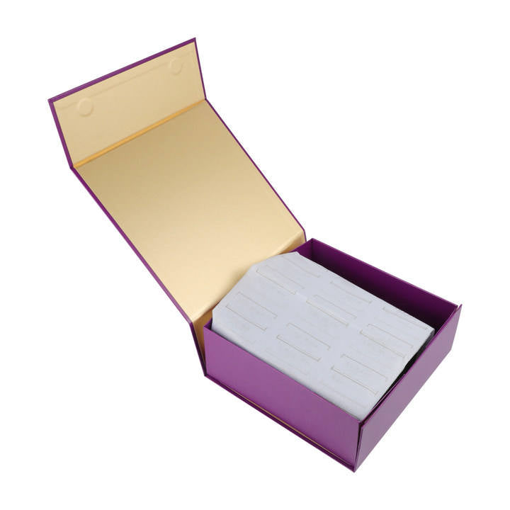 Purple Square Paper Folding Magnetic Packaging Gift Box