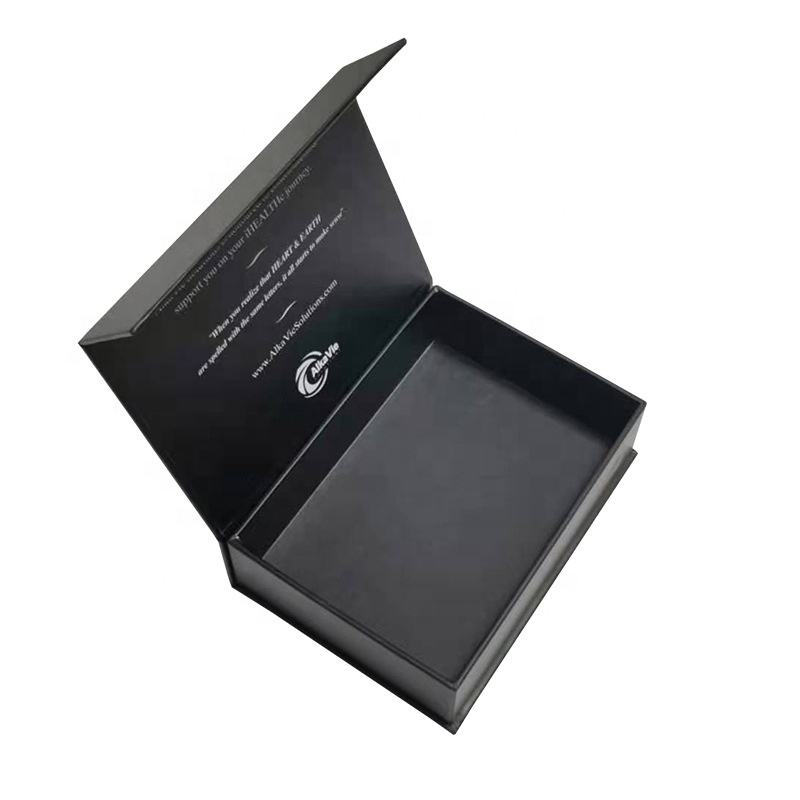 Custom Black Foldable Magnetic Gift Box – Style 003