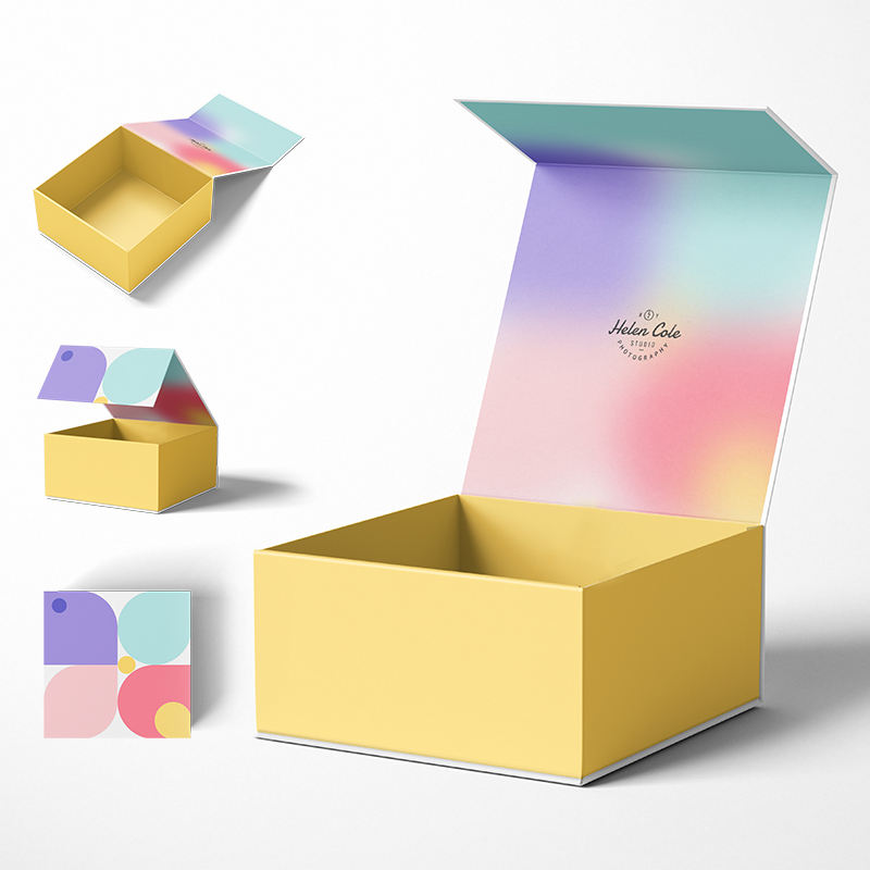 Custom Black Foldable Magnetic Gift Box