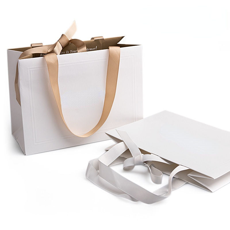 Custom White Paper Shopping Bag