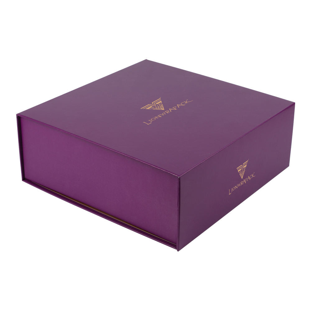 Purple Square Paper Folding Magnetic Packaging Gift Box