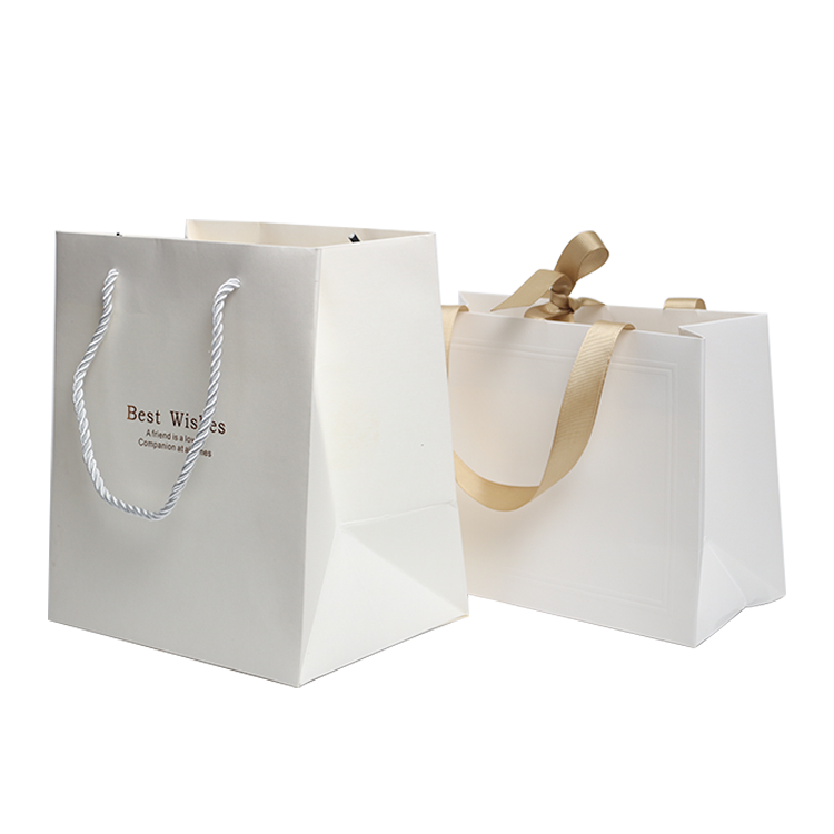 Custom White Paper Shopping Bag