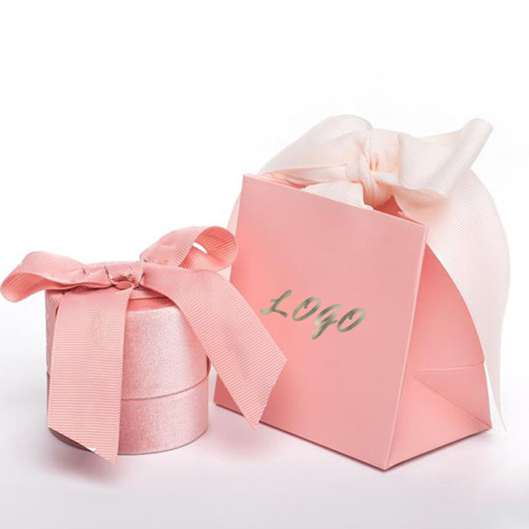 Custom Paper Gift Bags with Ribbon Details