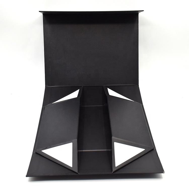 Black Magnetic Folding Gift Box - Custom Luxury Paper Packaging