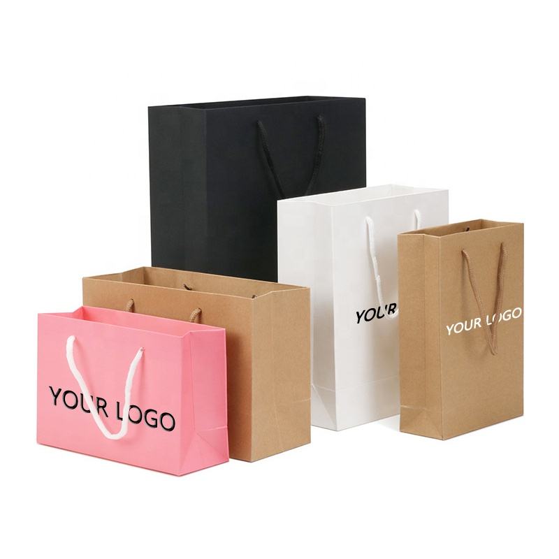 Custom Pink Paper Shopping Bag – Style 001