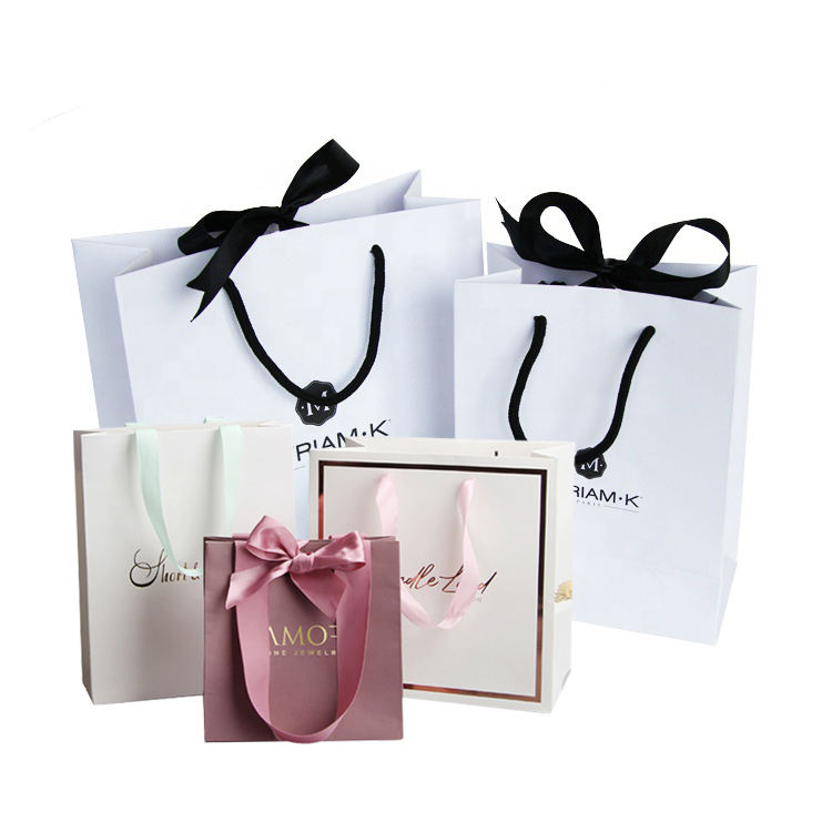 Custom Pink Paper Shopping Bag