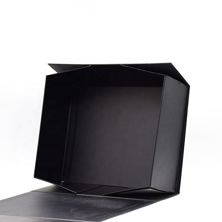 Black Magnetic Folding Gift Box - Custom Luxury Paper Packaging