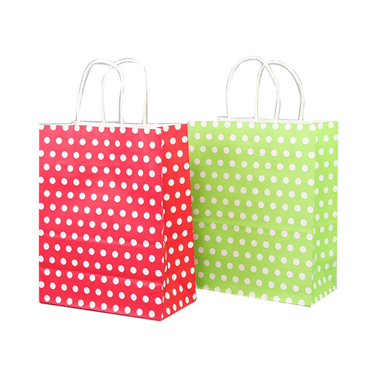 Custom Kraft Paper Shopping Bags with Twisted Handles