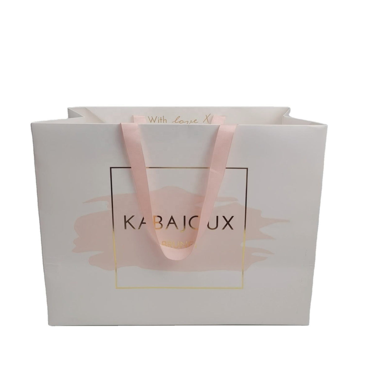 Lionwrapack stamping printed white gift paper shopping bags