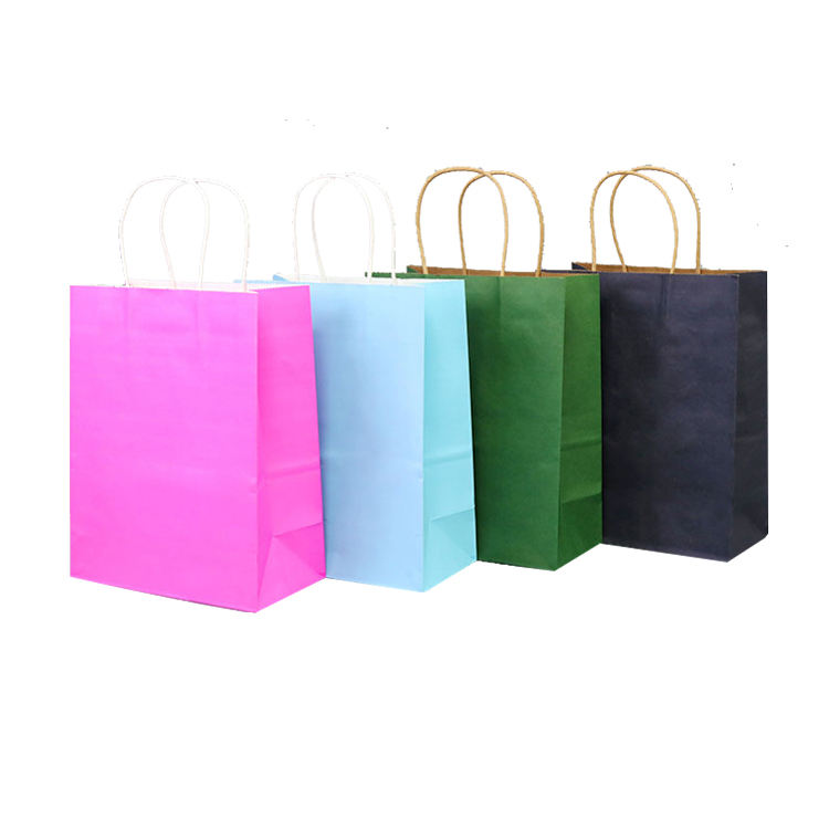Custom Kraft Paper Shopping Bags with Twisted Handles