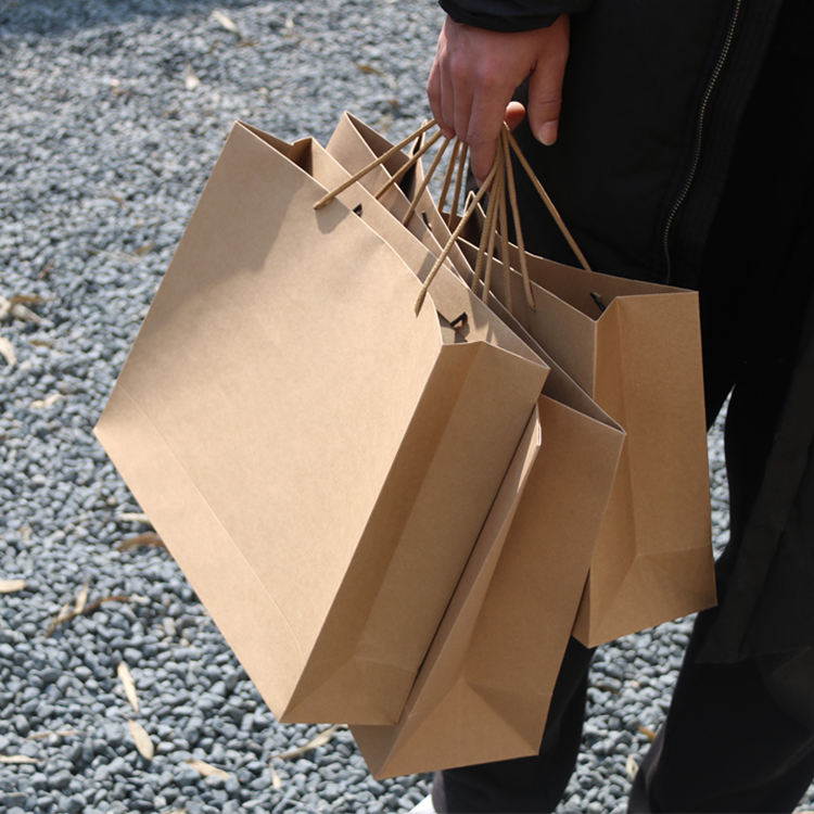 Lionwrapack Kraft Paper Bag Shopping Tote Bag