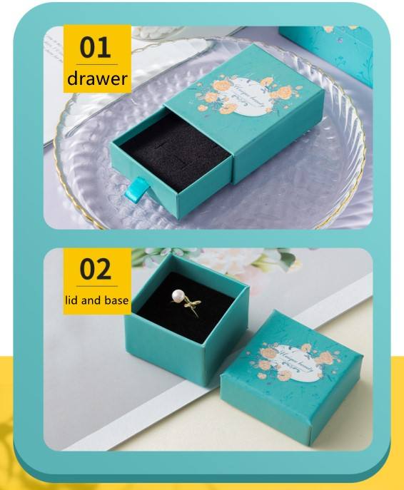 Custom Blue Drawer Jewelry Box