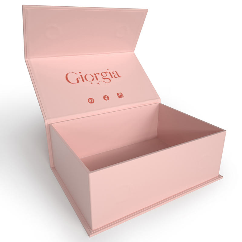 Custom Black Hinged Magnetic Gift Box