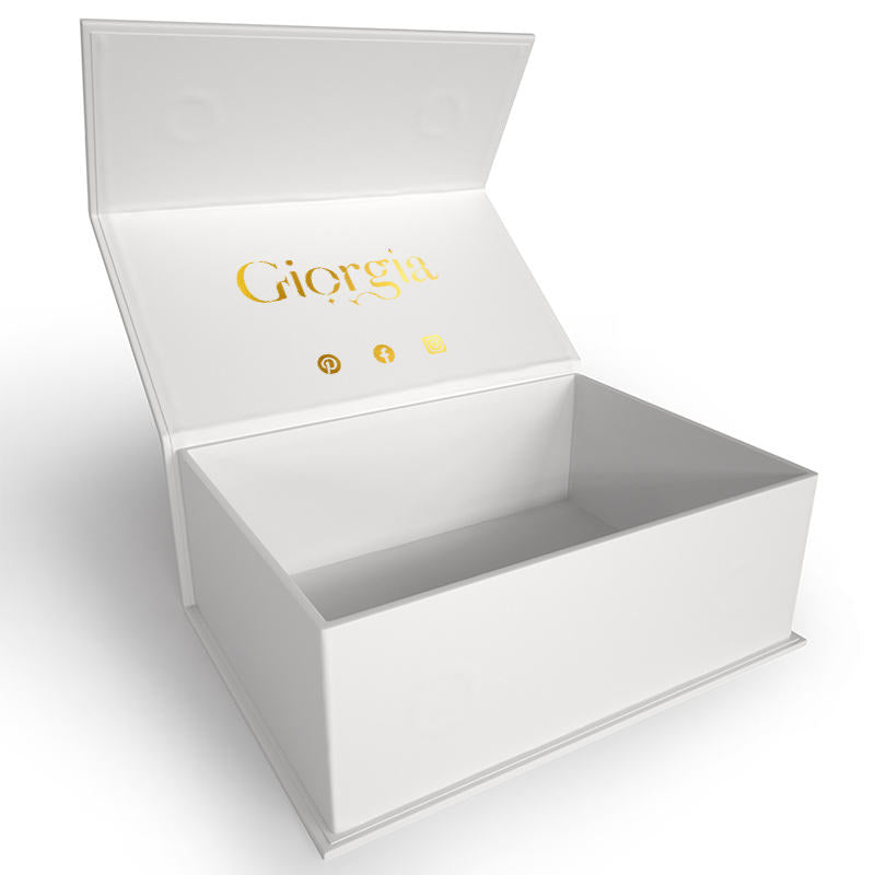 Custom Black Hinged Magnetic Gift Box