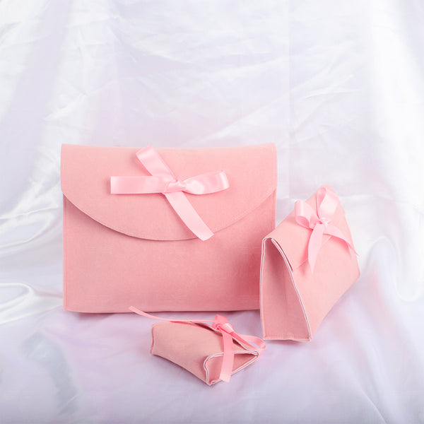 New Envelope Shape Gift Jewelry Travel Packaging Pouch With Bow-Knot