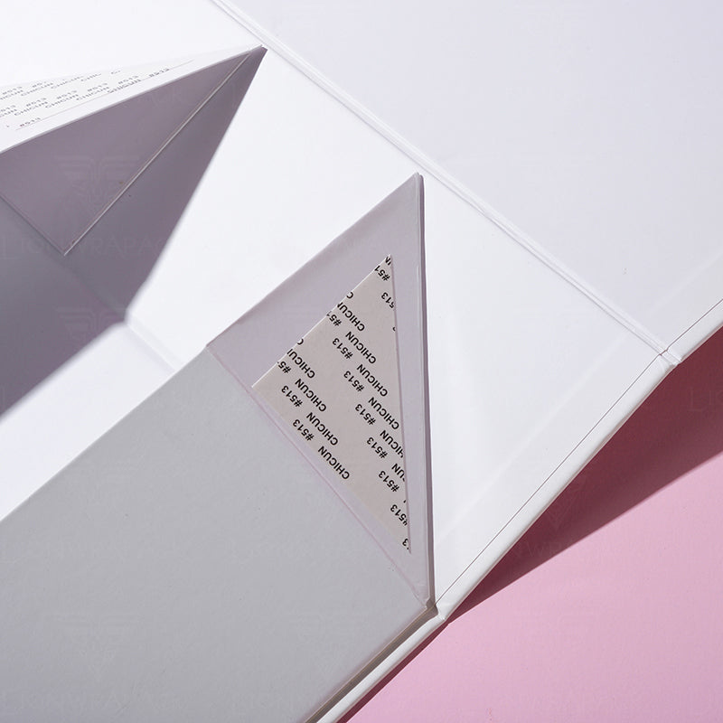 Custom White Gift Box with Satin Ribbon Closure
