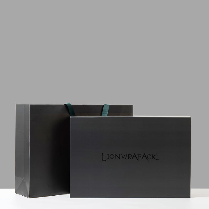 Black Folding Gift Box and Paper Bag Set