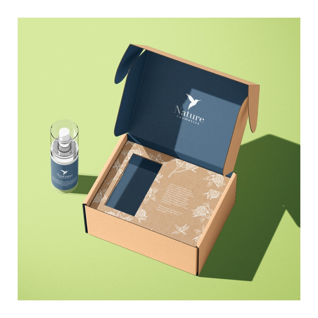 Custom Skincare Mailer Box with Fitted Inserts