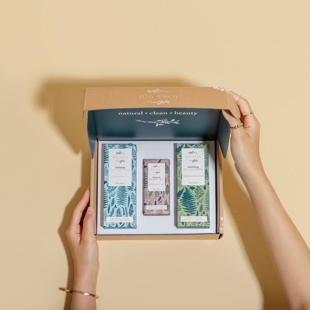 Custom Skincare Mailer Box with Fitted Inserts