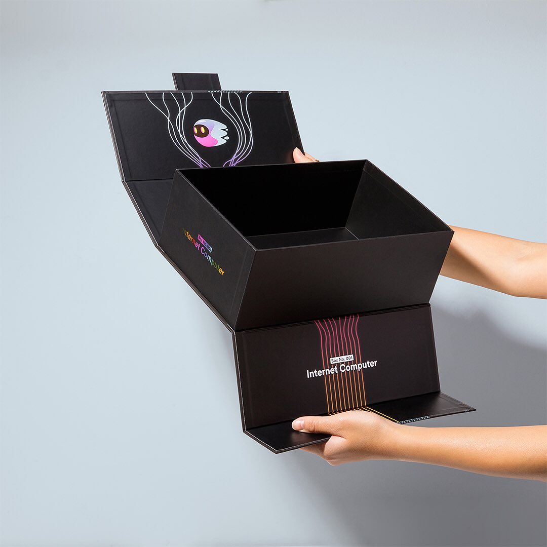 Custom Black Hinged Presentation Box