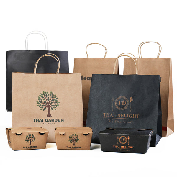 Lionwrapack Strong Kraft Paper Bag Take Away Food Gfit Packaging Shopping Flower Paper Bags with Handle