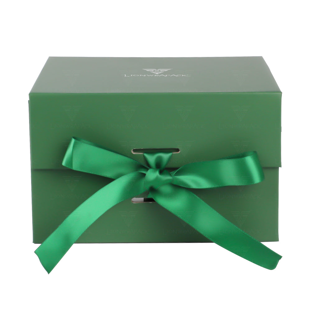Custom Green Foldable Magnetic Gift Box