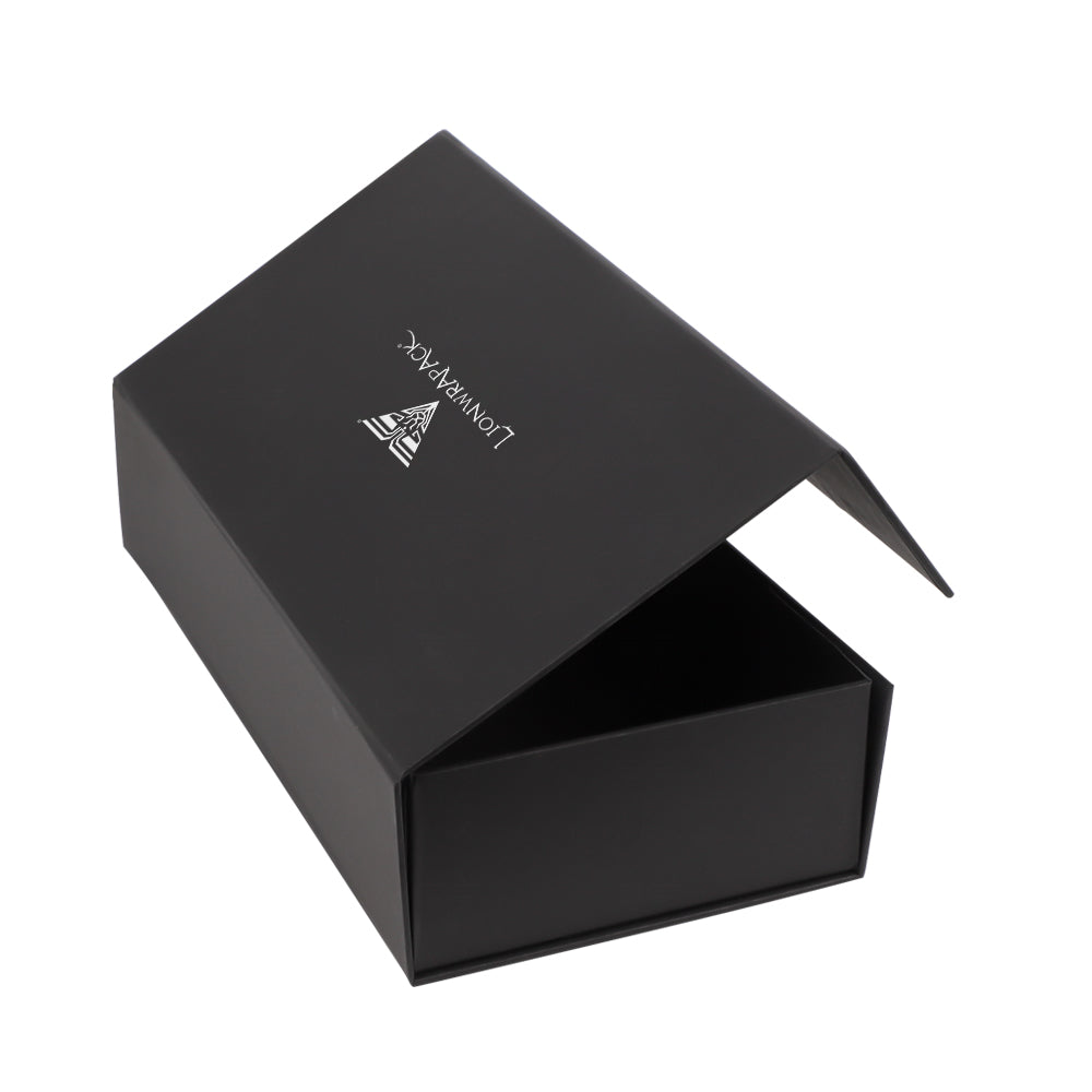 Black Flat Folding Magnetic Luxury Clothing Packing Gift Box