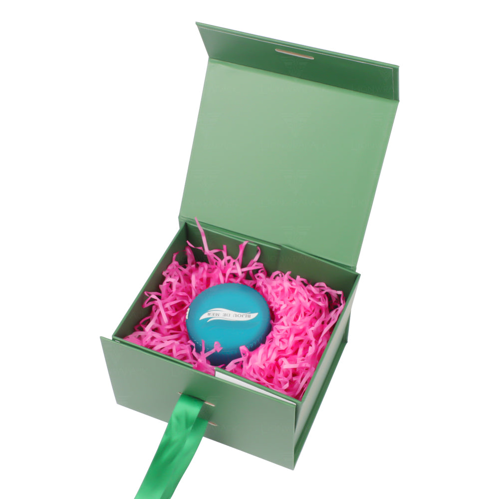 Custom Green Foldable Magnetic Gift Box