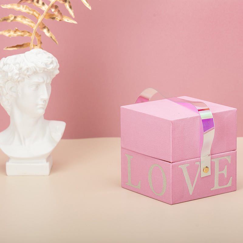 Custom Blue Lid-and-Base Gift Box