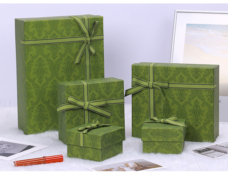 Custom Green Lid-and-Base Gift Box