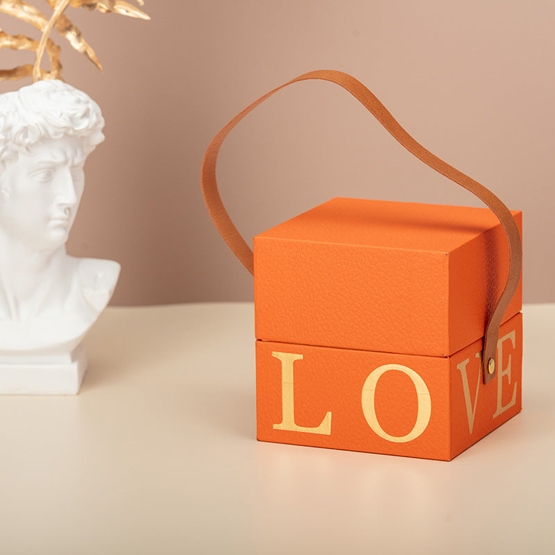 Custom Blue Lid-and-Base Gift Box