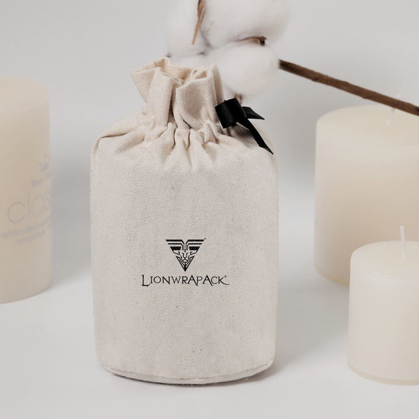 Lionwrapack White Pouch Reusable Promotion Gift Bag Natural Drawstring Pouch Canvas Jewelry Pouch Cotton Drawstring Bag