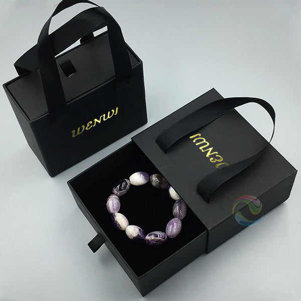 Lionwrapack Black Paper Cardboard Gift Packaging Bracelet Drawer Jewelry Box