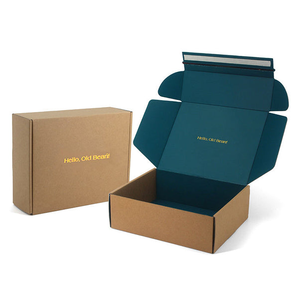 Lionwrapack  Ecommerce Corrugated Paper Boxes Recycled Cardboard Zipper Tear Strip Mailer Packaging Shipping Box