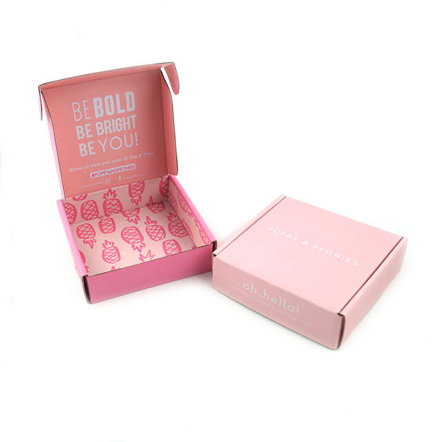 Custom Pink Corrugated Mailer Box