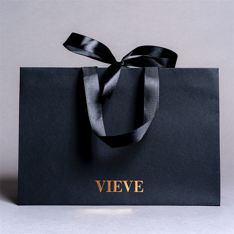 Custom Black Paper Shopping Bag