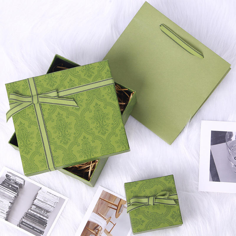 Custom Green Lid-and-Base Gift Box